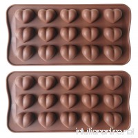 AxeSickle 2pcs Silicone heart shaped chocolate mold  Candy mold  Pudding mold  DIY heart shaped cake decoration. - B01GARKMSQ